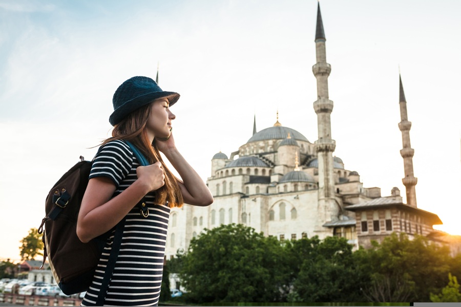 Cu rucsacul în Istanbul. 